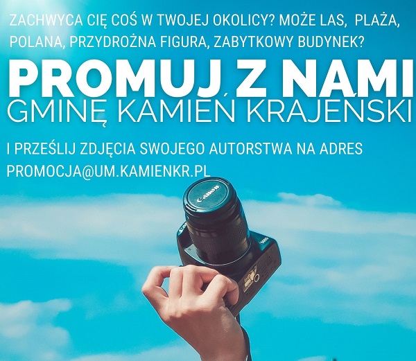 plakat promuj z nami gminę  Kamień Krajeński