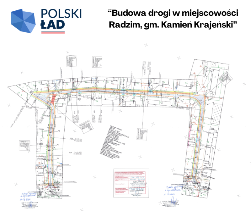 Budowa drogi w miejscowości Radzim gm. Kamień Krajeński