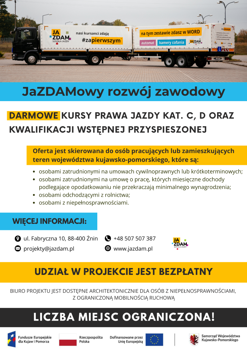 Plakat JaZDAMowy rozwój zawodowy